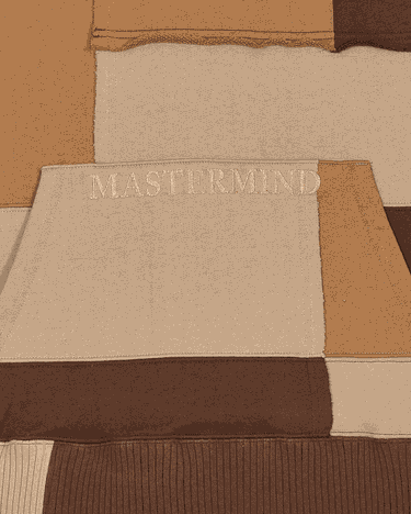 Mikina Mastermind WORLD Patchwork Hoodie Hnedá | MW21S07-SW025-010 003, 5