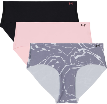 Nohavičky Under Armour Printed No Show Hipster Underwear - 3-Pack Šedá | 1383896-035, 2