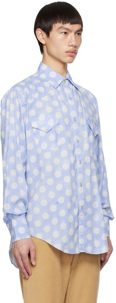 Košeľa ERL ERL Polka Dot Long Sleeve Shirt Hnedá | ERL06B012, 4