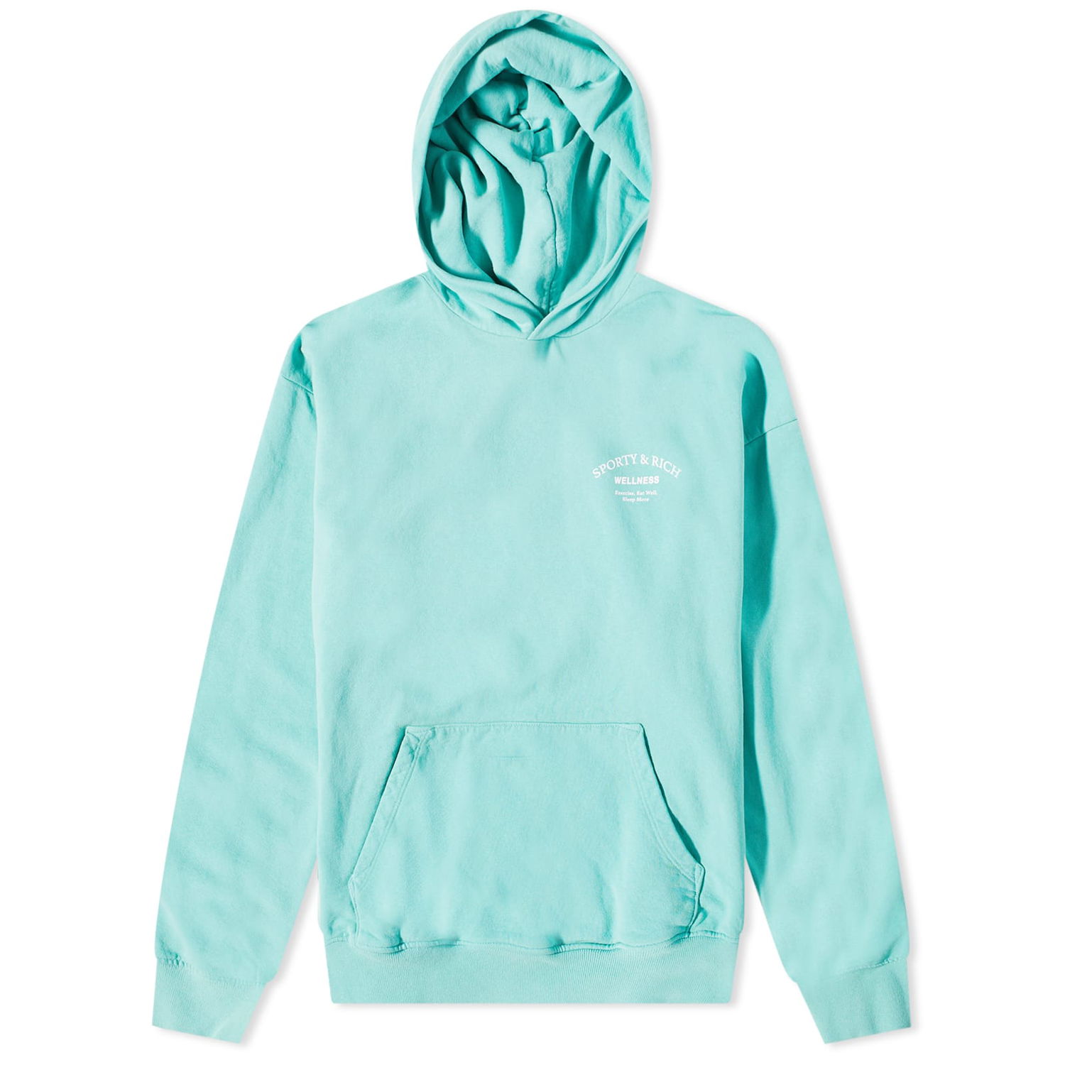 Mikina Sporty & Rich Wellness Studio Hoodie Tyrkysová | HO831PA, 0