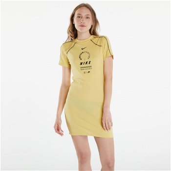 Nike Dresses Sportswear Short Sleeve Dress Saturn Gold HF5955-700