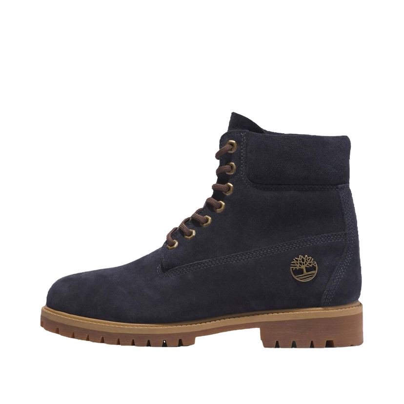 Tenisky a topánky Timberland Heritage 6 Inch Lace Up Waterproof Dark Blue Suede Čierna | TB0A6821-EP3