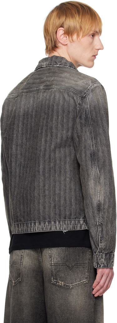 Bomber bunda Diesel Diesel D-Rohe Pinstripe Denim Jacket Šedá | A13741-09L59-02, 2