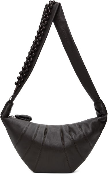 Taška cez rameno LEMAIRE Lemaire Pearls Medium Croissant Bag Hnedá | BG0158 LL0131, 0