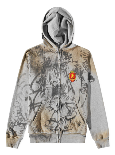 Mikina Balenciaga Medium Zip Hoody Šedá | 744457-TOVA8-1300