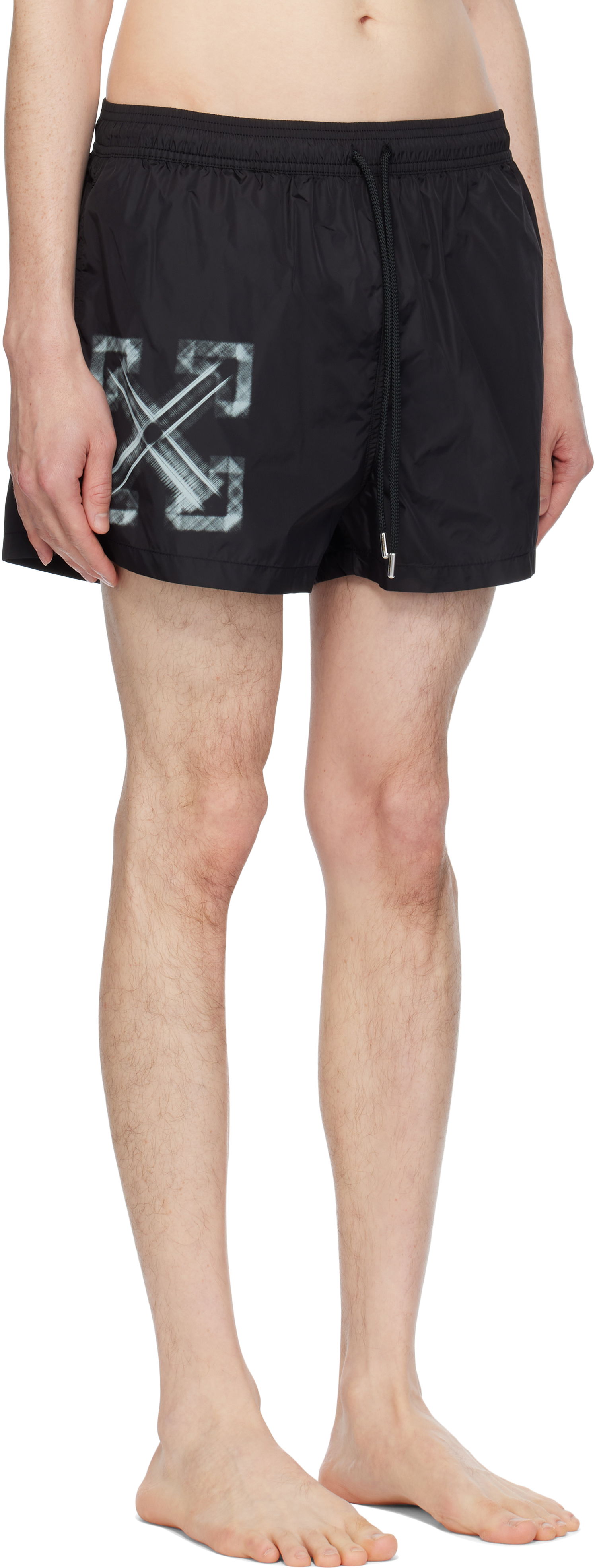 Plavky Off-White Off-White Vibe Arrow Swim Shorts Čierna | OMFD014S25FAB0041041, 1