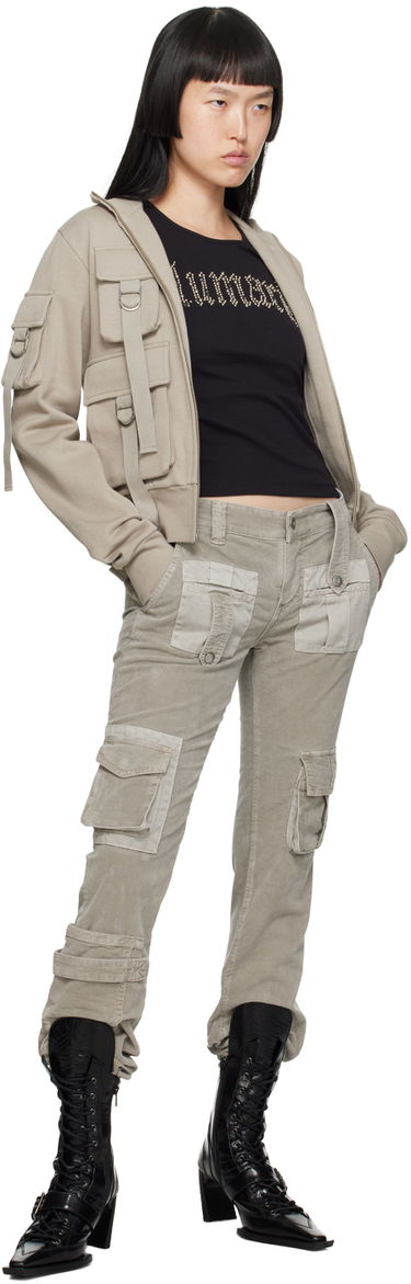 Mikina Blumarine Cargo Pocket Sweatshirt Béžová | A344F002A, 3