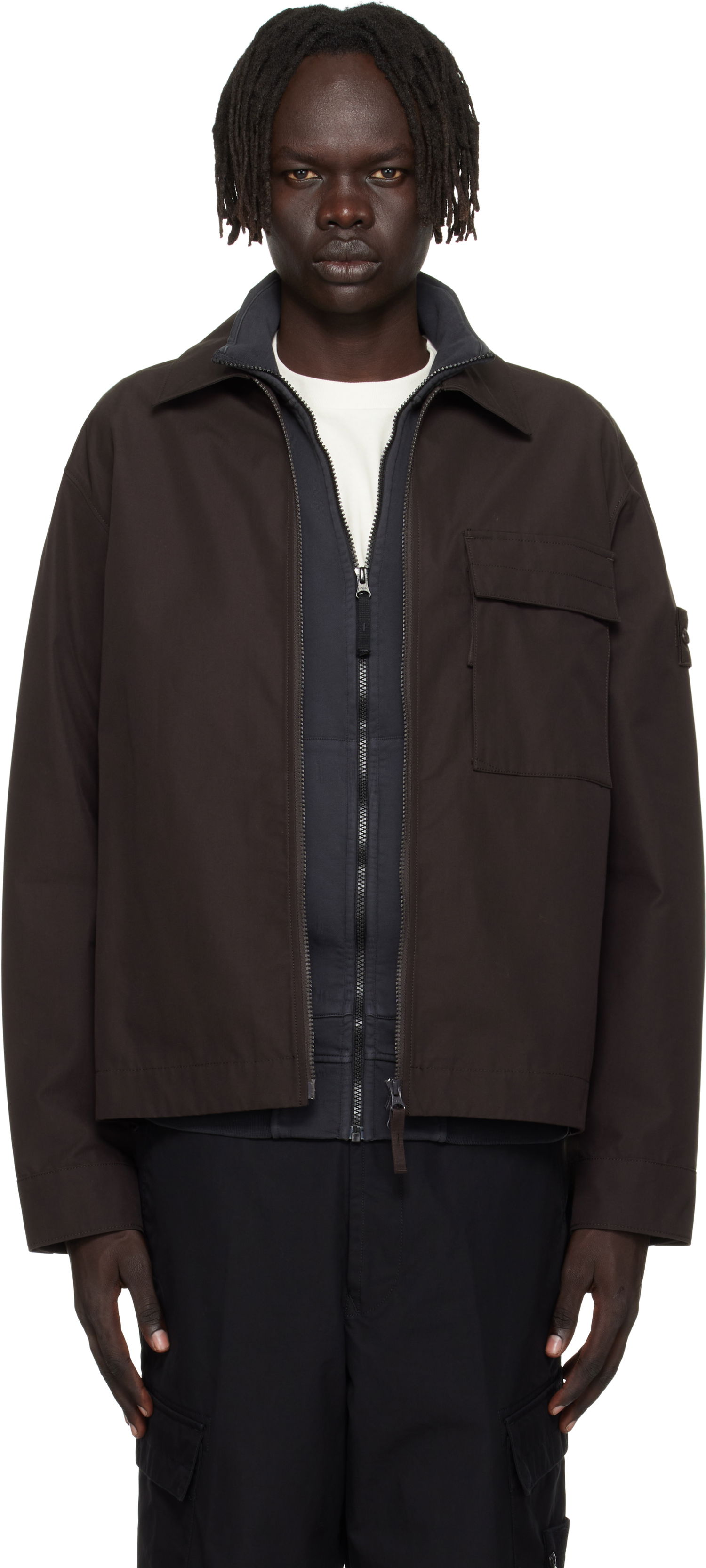 Bunda Stone Island Stone Island Weatherproof Canvas Overshirt Hnedá | K2S15 1200018 S00F1, 0
