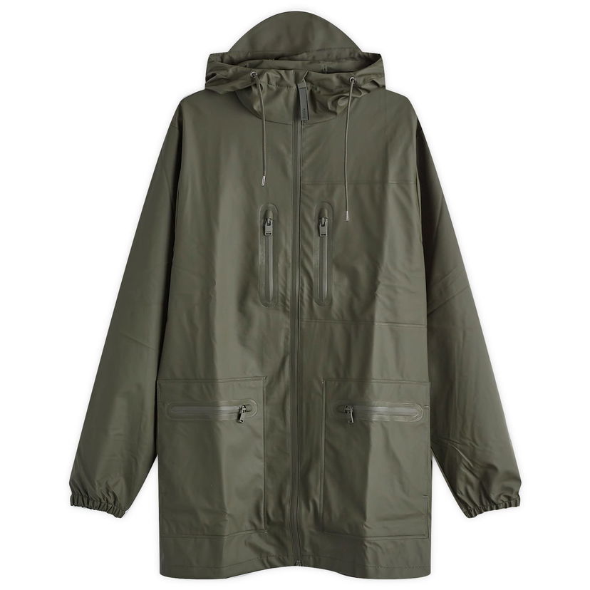 Parka Rains Cargo Long Jacket Zelené | 12060-03