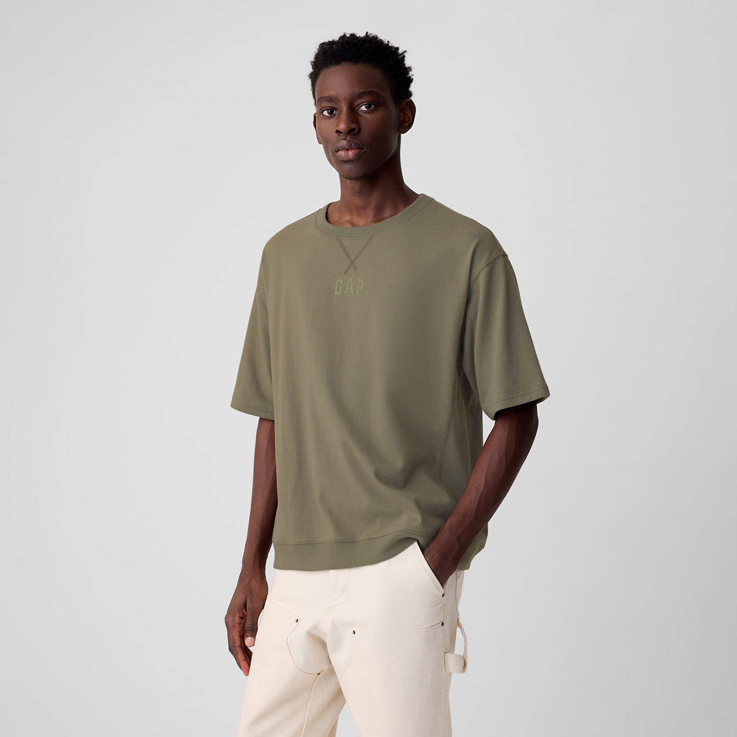Tričko GAP Micro Logo Tee Sage Zelené | 857899-04, 0