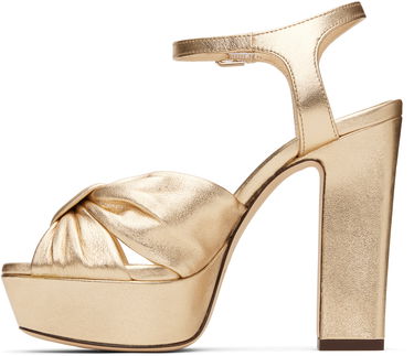 Šaty Jimmy Choo Jimmy Choo Heloise 120 Heeled Sandals Metalická | HELOISE 120, 2