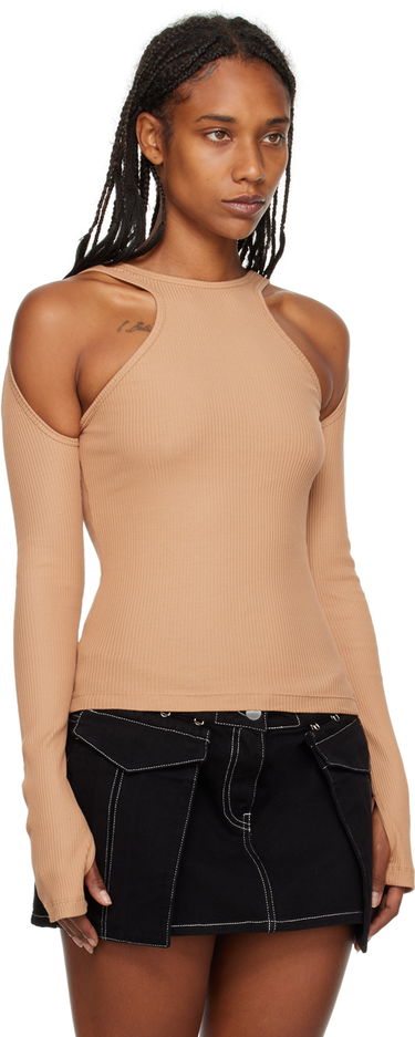 Tričko Dion Lee Loop Cutout Long Sleeve T-Shirt Zelené | C3074F22, 4