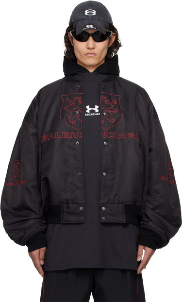 Bomber bunda Balenciaga Balenciaga Lion Club Varsity Bomber Jacket Čierna | 814123TRO51, 0