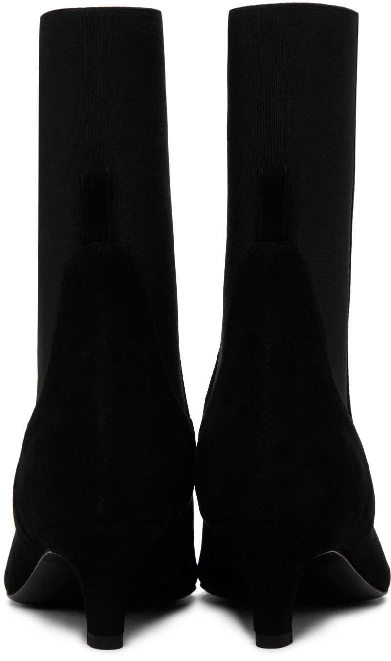 Tenisky a topánky TOTEME The Mid Heel Suede Boots Čierna | 221-907-836, 1