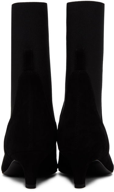Tenisky a topánky TOTEME The Mid Heel Suede Boots Čierna | 221-907-836, 1