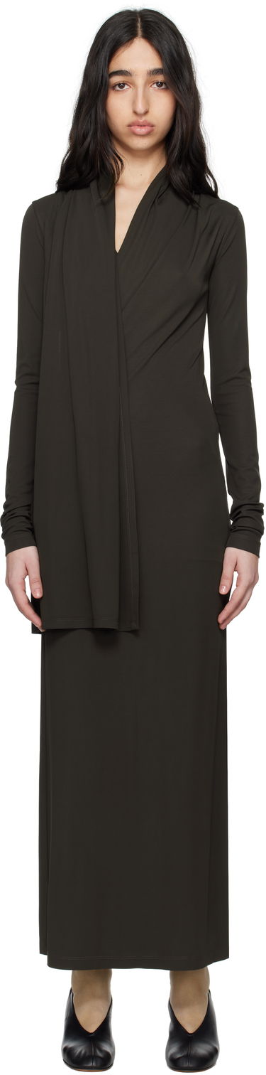 Šaty TOTEME TOTEME Overlapped Jersey Midi Dress Zelené | 252-WRD0172-FB0162, 0