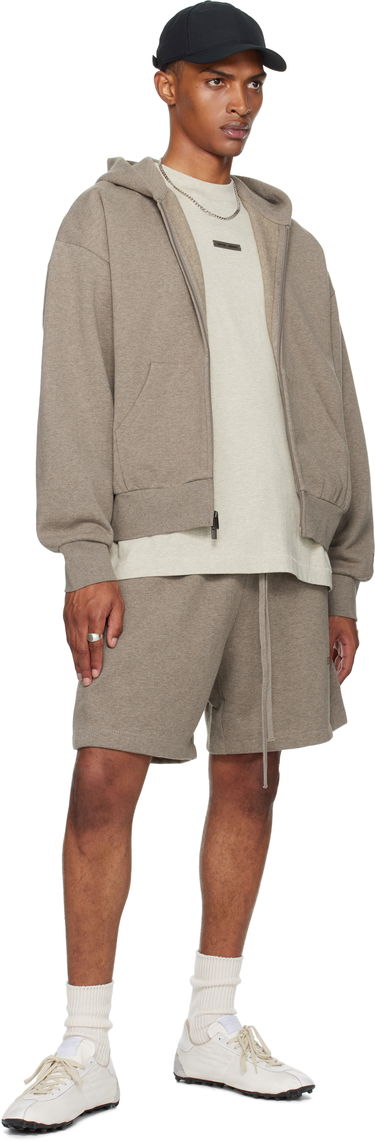 Mikina Fear of God Fear of God ESSENTIALS Classic Fit Fleece Zip-Up Hoodie Šedá | 192SP254783F, 3