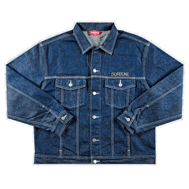 Bunda Supreme Smurfs x Denim Trucker Jacket Navy | FW20J41 BLUE, 0
