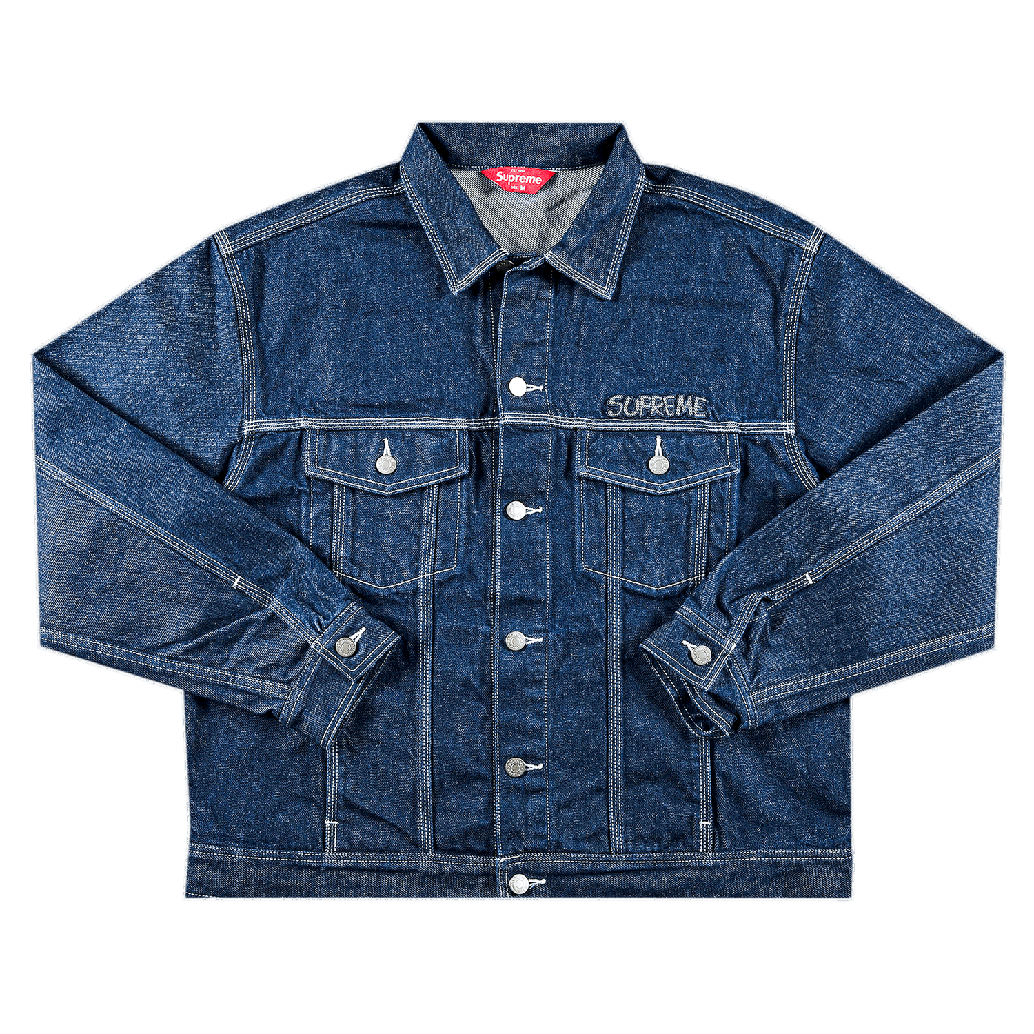 Bunda Supreme Smurfs x Denim Trucker Jacket Navy | FW20J41 BLUE, 0