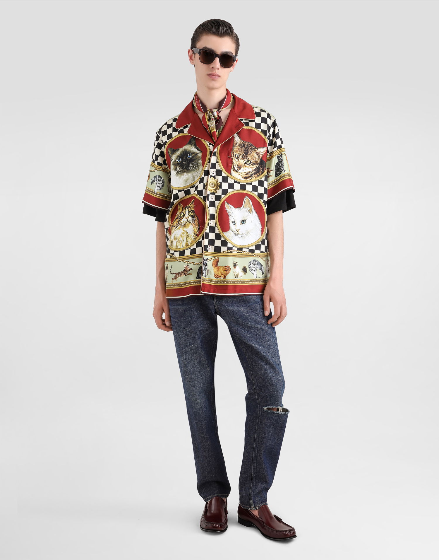 Džínsy Dolce & Gabbana Dolce & Gabbana Loose-Fit Jeans with Distressing Modrá | GYJDADG8MG6S9001, 1