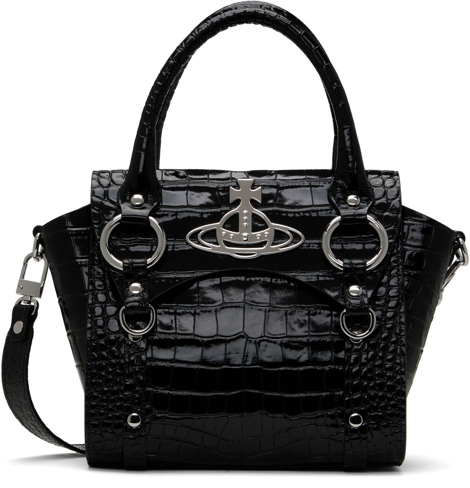 Kabelka Vivienne Westwood Vivienne Westwood Small Betty Crocodile-Embossed Bag Čierna | 47030004W-L0099-, 0