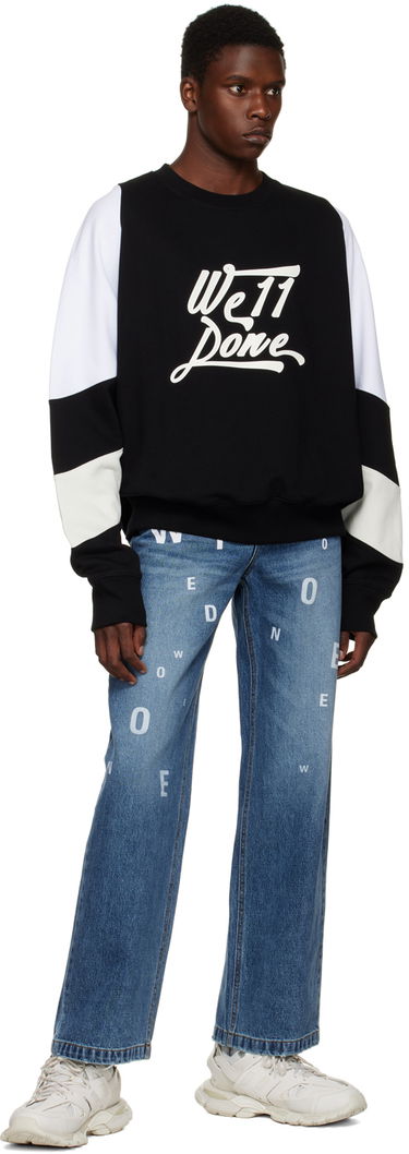 Mikina We11done We11done Printed Sweatshirt Čierna | WD-TS3-22-740-U-BK, 3