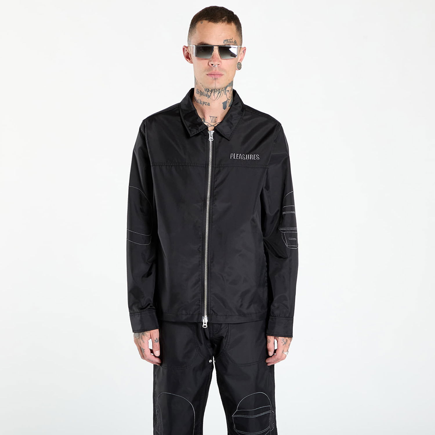 Bunda Pleasures PLEASURES Daft Club Helmets Nylon Work Jacket Čierna | P25DP008-BLACK, 0