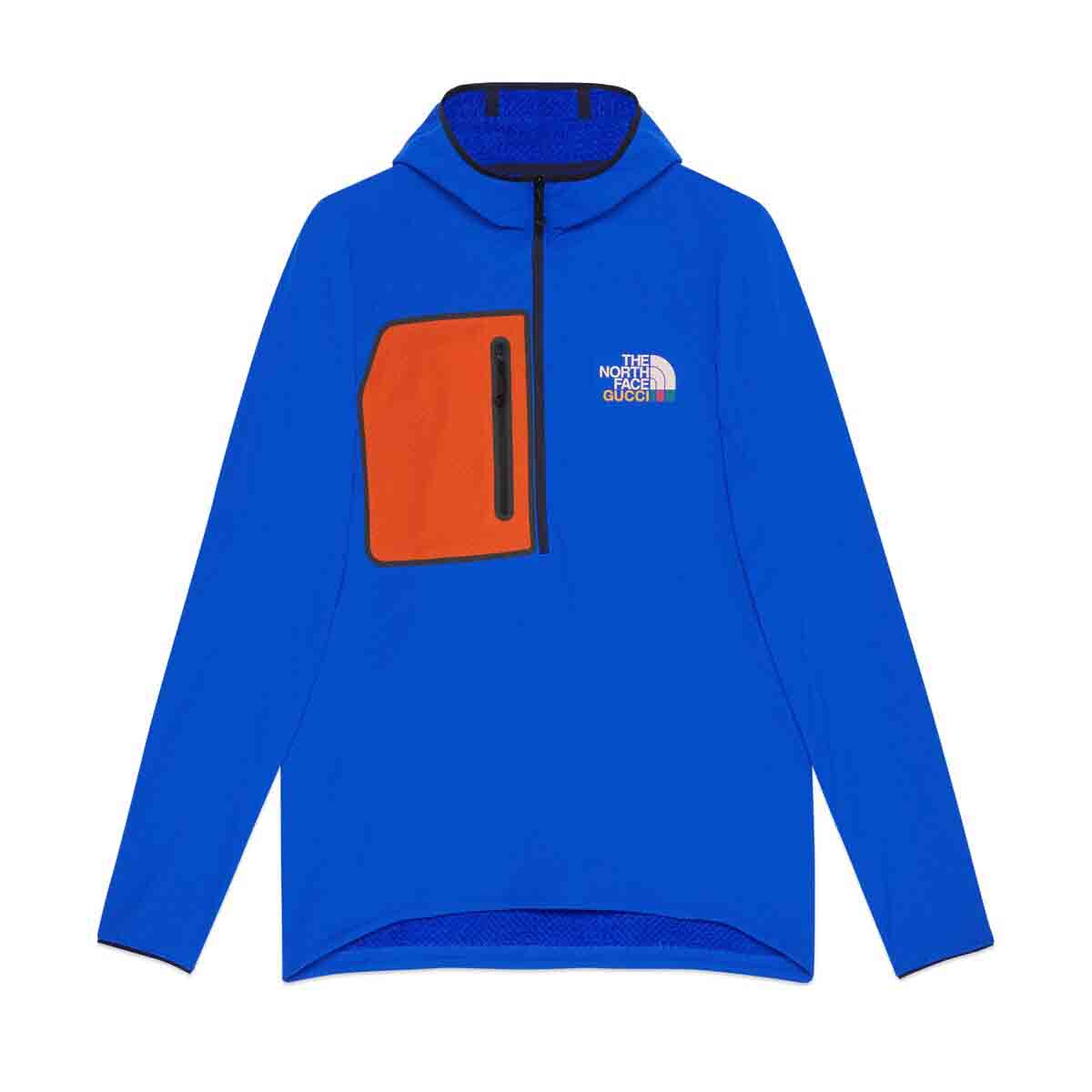 Mikina Gucci The North Face x Fleece Pullover Blue/Orange Modrá | 663909 ZM0C1 4394, 0
