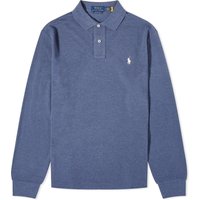 Long Sleeve Custom Fit Polo Shirt "Navy Heather"