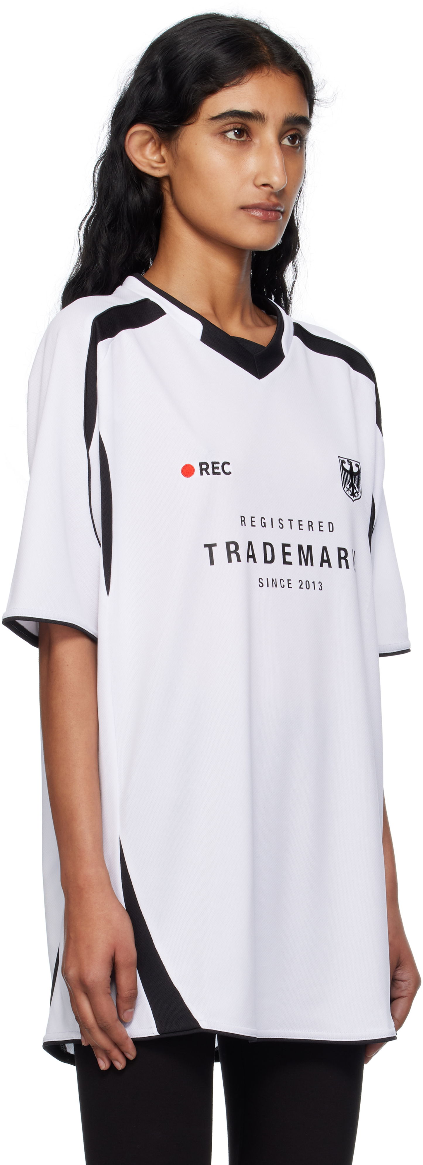 Dres VETEMENTS Vetements 'Trademark' Football T-Shirt Biela | UH76TR500W, 1