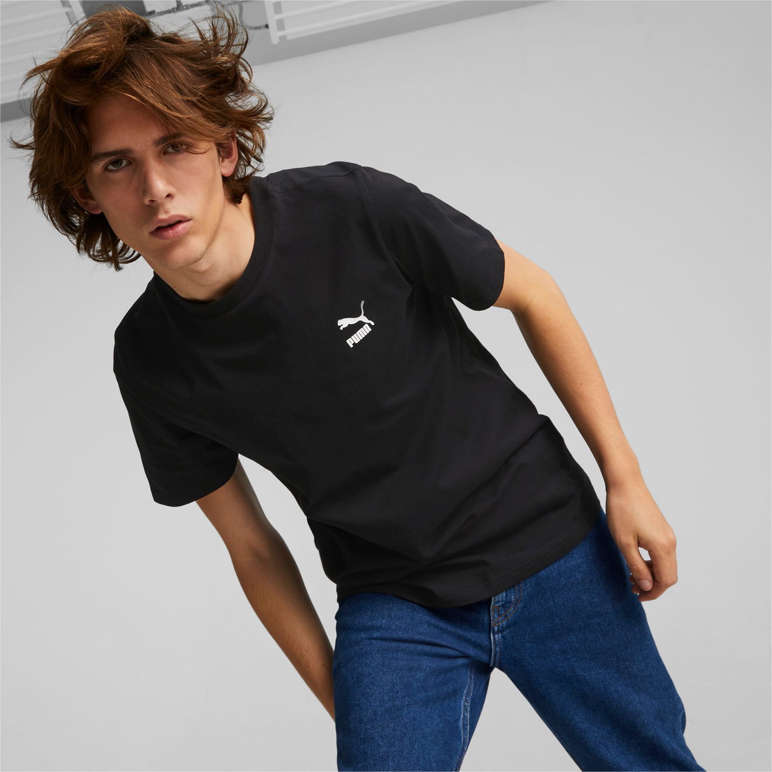 Polo tričko Puma Classics Small Logo T-Shirt Čierna | 535587_01, 1