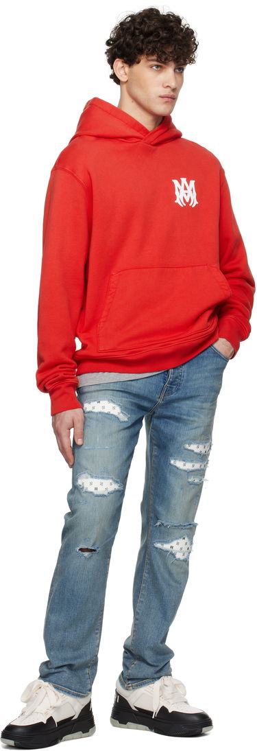 Džínsy AMIRI Slim Fit Jeans With Bandana Repairing Čierna | AMDNSM1008, 3