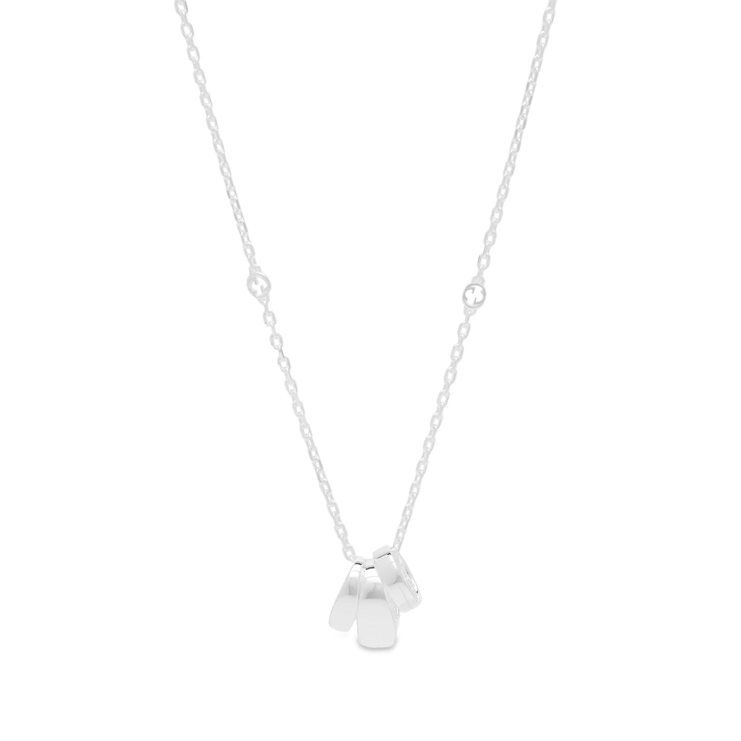 Náhrdelník Gucci Jewellery Tag Charm Necklace "Silver" Metalická | YBB77699600100U, 0
