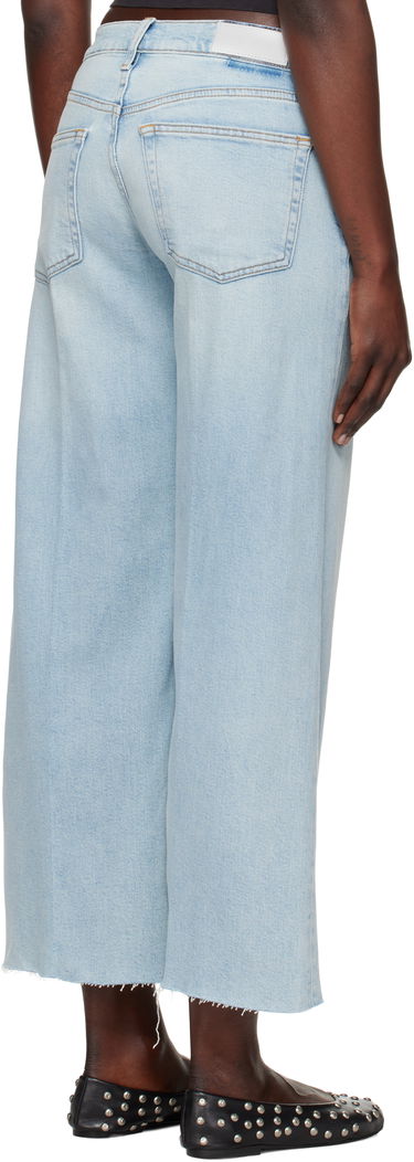 Džínsy RE/DONE Re/Done Comfort Stretch Mid Rise Wide Leg Crop Jeans Modrá | 190-03WMRWDLC, 2