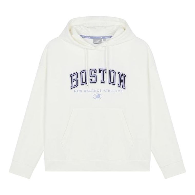 Mikina New Balance New Balance Athletics Boston Hoodie Biela | 5CC17162-IV