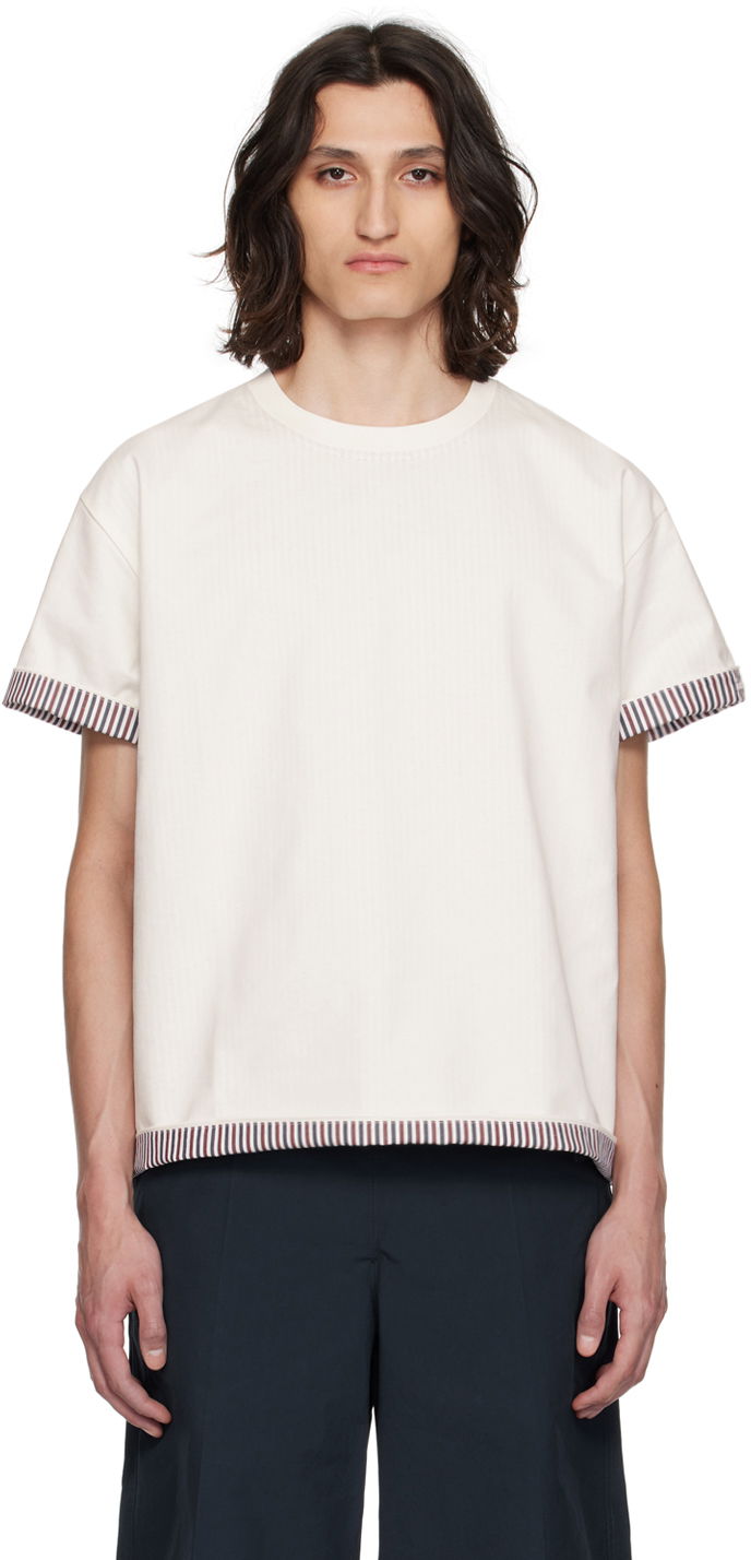 Tričko Bottega Veneta Double Layer T-Shirt Biela | 754683V39G09090, 0