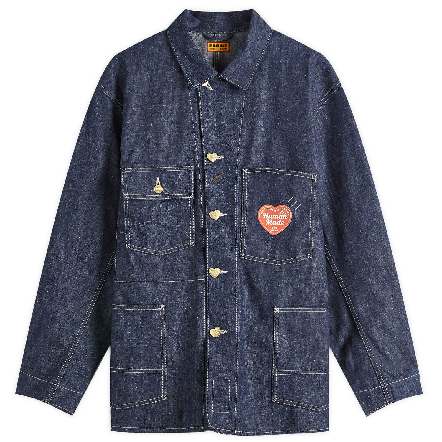 Bunda Human Made Human Made Past Coverall Denim Jacket, Size Large Modrá | HM29JK004-IND, 1