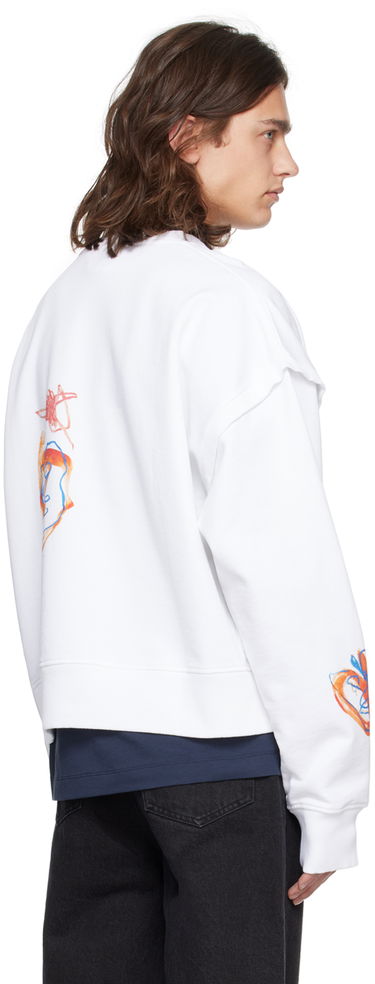Mikina Études Parade Print Cropped Sweatshirt Biela | E24MC221A01300, 2