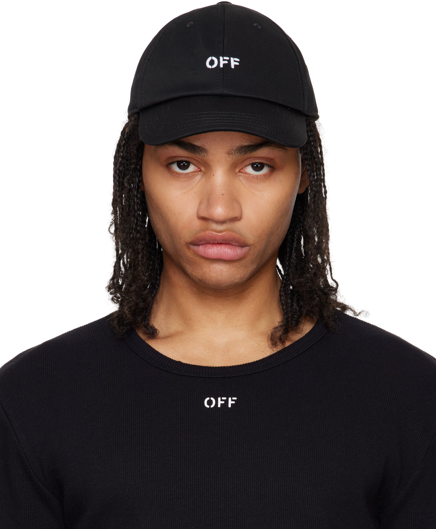 Šiltovka Off-White Off-White Baseball Cap with Logo Stamp Čierna | OMLA049C99FAB0041001, 0