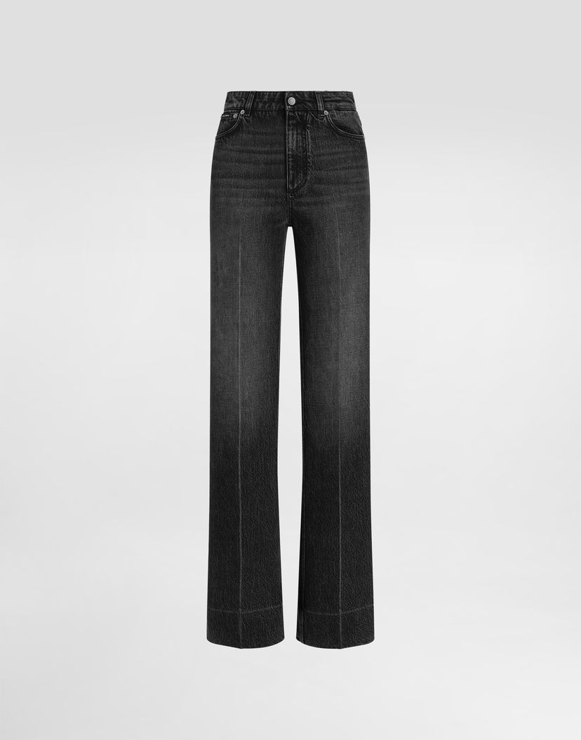 Džínsy Dolce & Gabbana Faded 5-pocket Denim Trousers Čierna | FTC79DG8OE3S9001