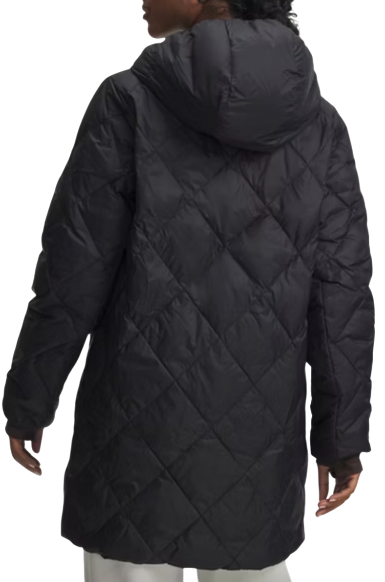Prešívaná bunda Under Armour Legend Down Quilted Hooded Long Jacket Čierna | 6010722-001, 1