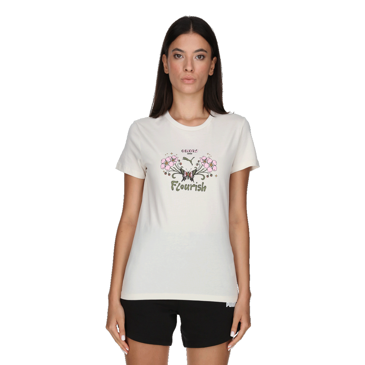 Tričko Puma GRAPHICS GROW & FLOURISH T-Shirt Béžová | 625407-87, 0