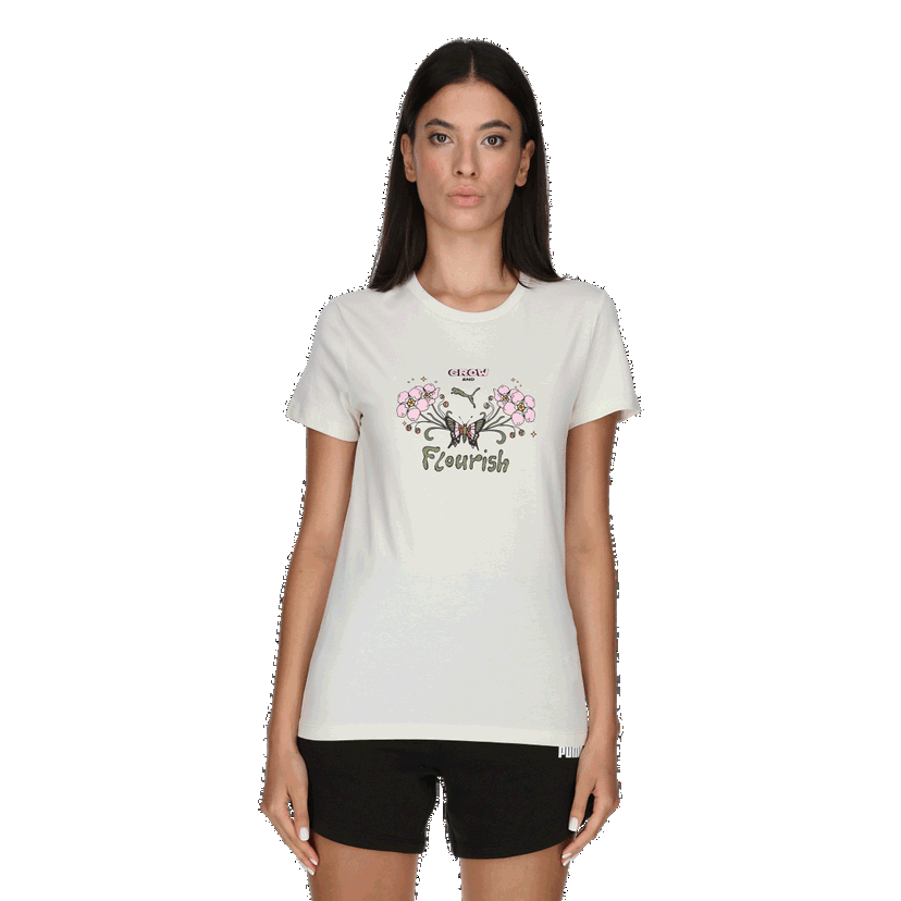 Tričko Puma GRAPHICS GROW & FLOURISH T-Shirt Béžová | 625407-87