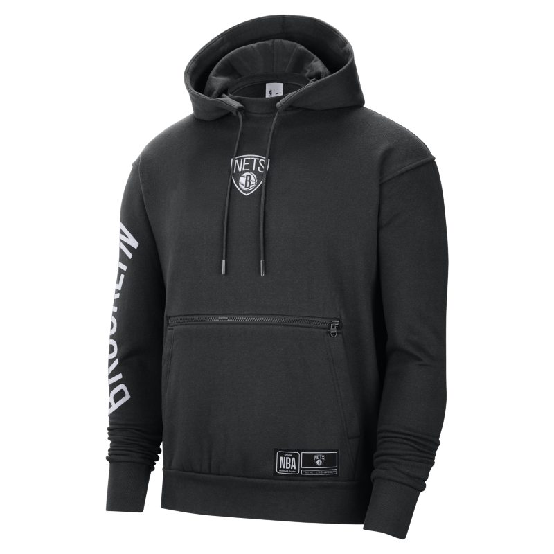Mikina Nike Brooklyn Nets Courtside NBA Fleece Pullover Hoodie Čierna | DH9443-010, 0