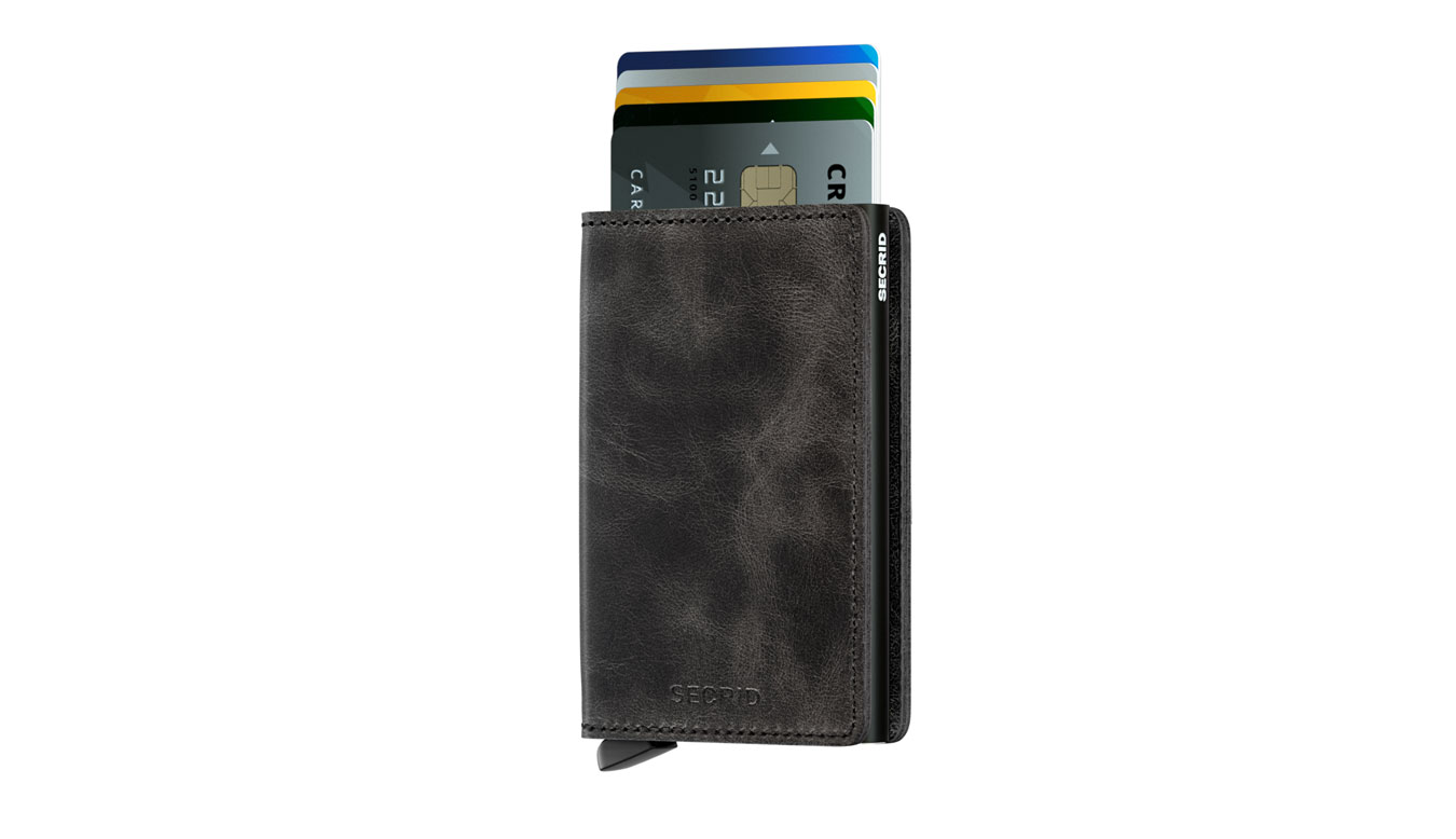 Peňaženka Secrid Slimwallet Vintage Čierna | SV-BLACK, 0