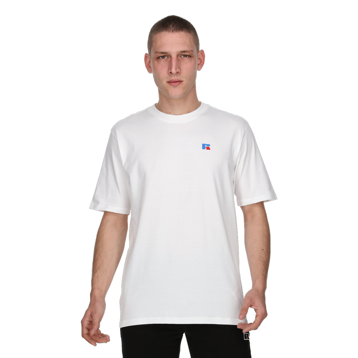 Tričko Russell Athletic Russell Athletic BASELINER Short Sleeve Crewneck T-Shirt Biela | E3-609-2-001, 0