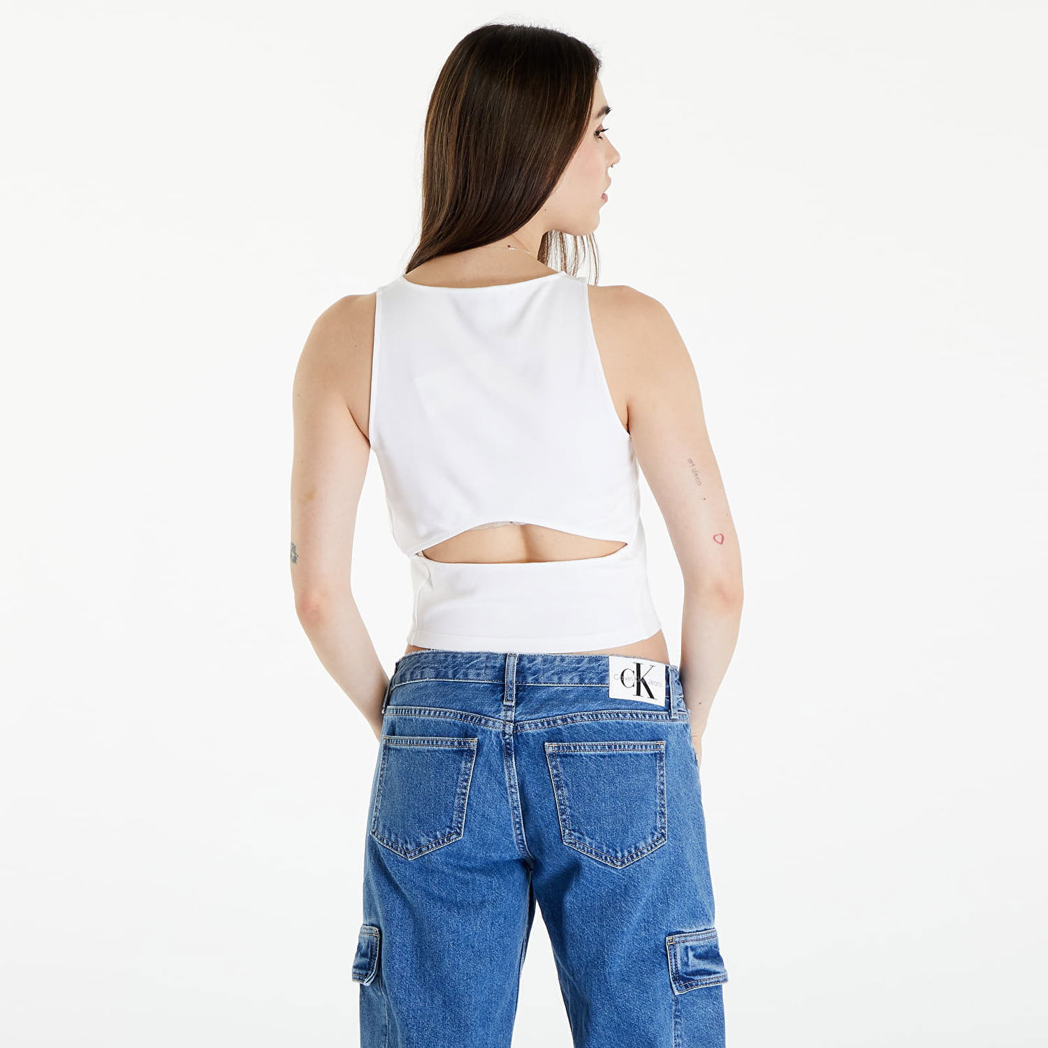 Tielko CALVIN KLEIN Archival Milano Top Biela | J20J223107 YAF, 1