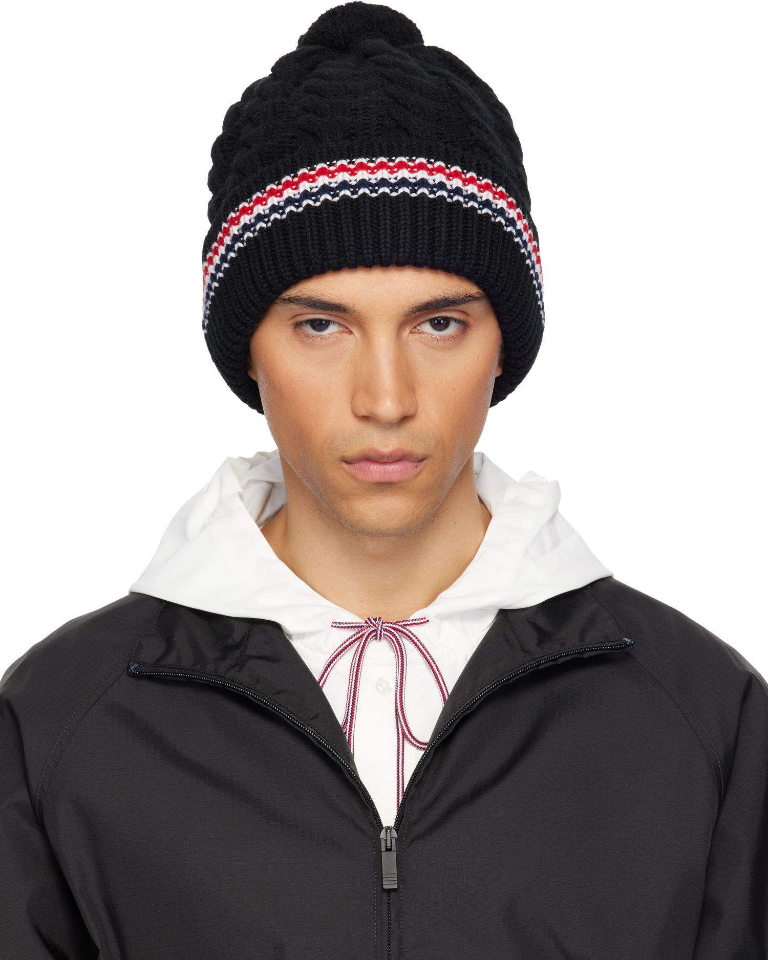 Kulicha Thom Browne Cashmere Baby Cable Stitch Pom Pom Beanie Rôznofarebný | UKH047A-Y2001, 0