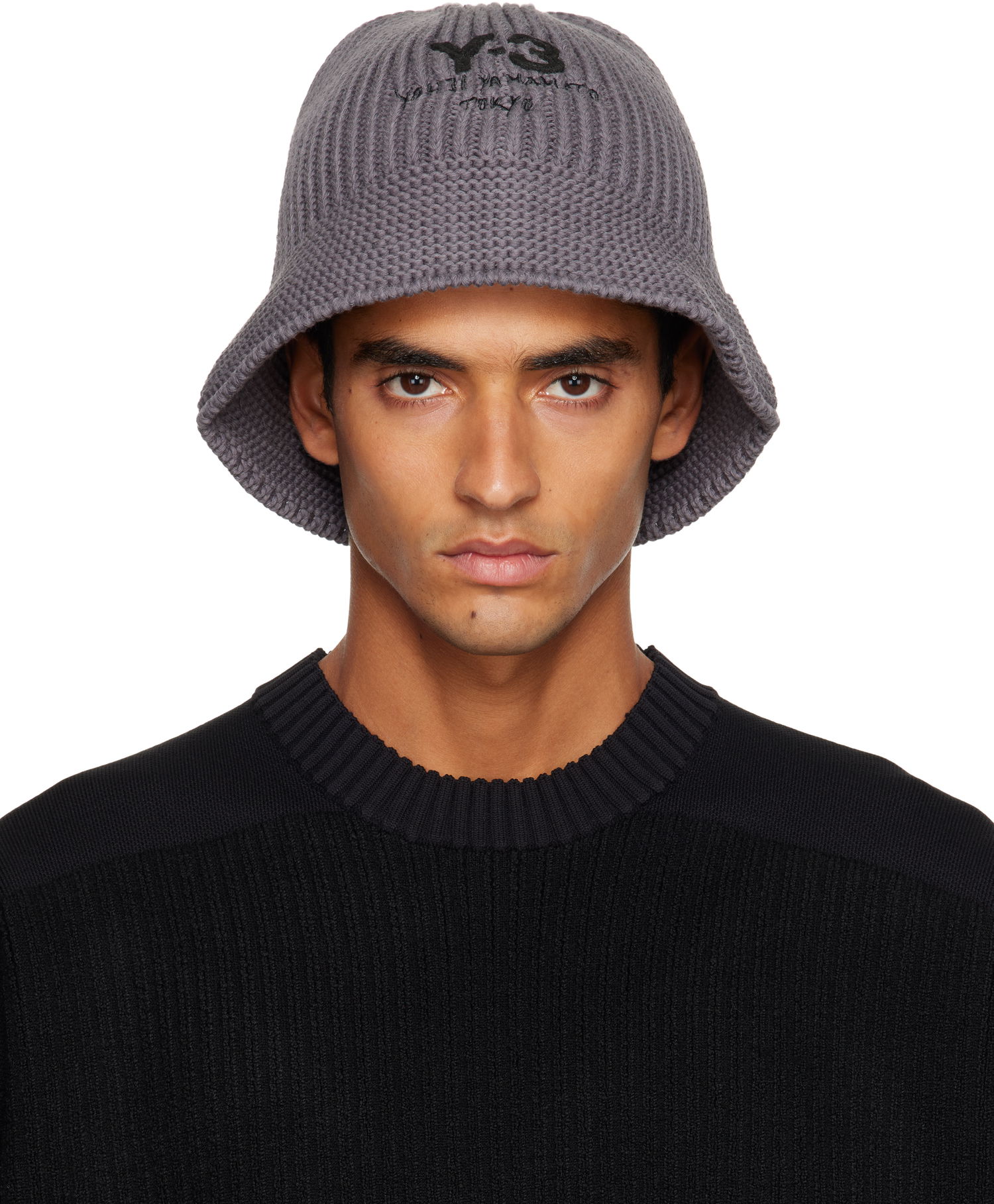 Klobúk Y-3 Y-3 Heritage Knit Bucket Hat Šedá | KC0436, 0