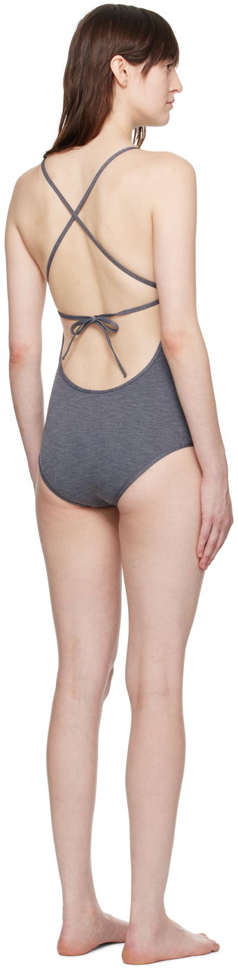 Body TOTEME TOTEME High Neck One-Piece Swimsuit Šedá | 243-WRW4711-FB0236, 2